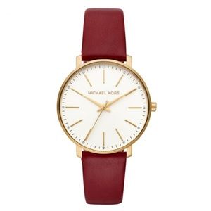 NWT Michael Kors Pyper Merlot LeatherWatch